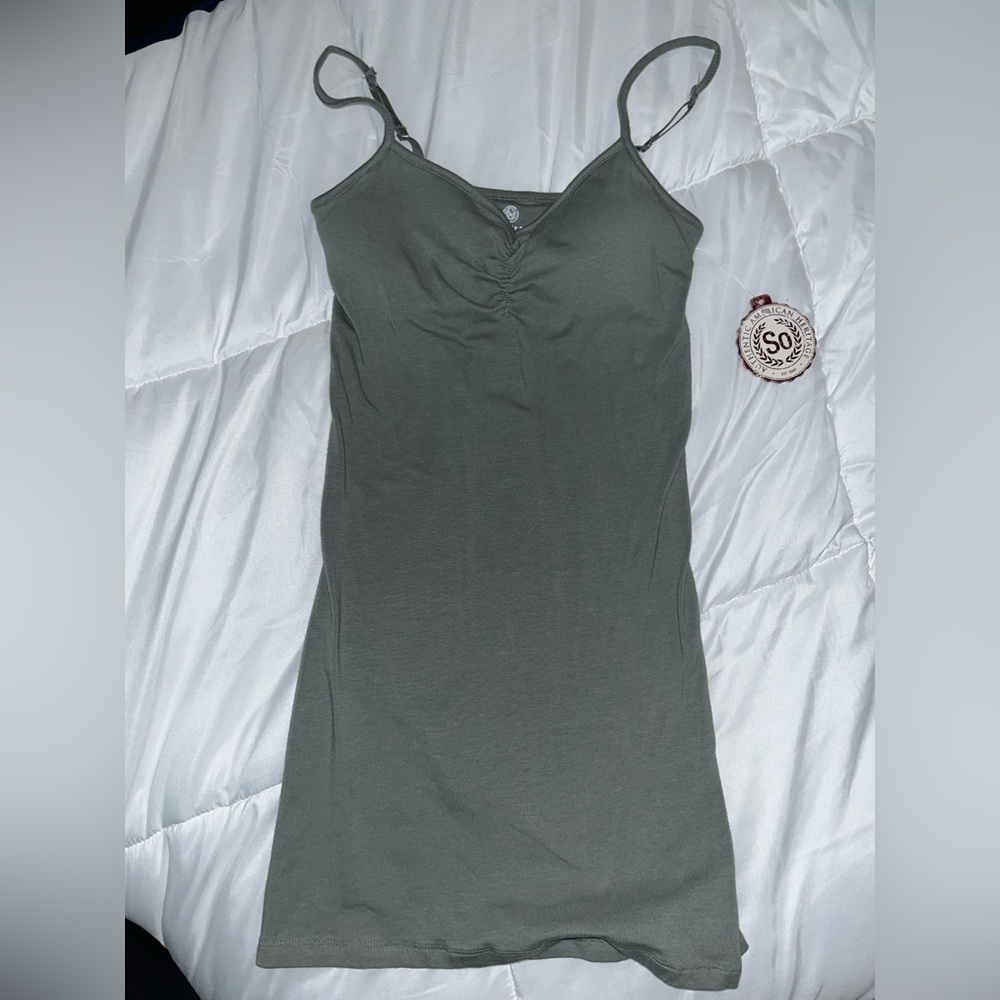 SO Perfect Tunic Cami Olive Green